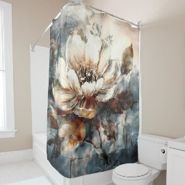 Elegant Peony Watercolor Art Duschvorhang