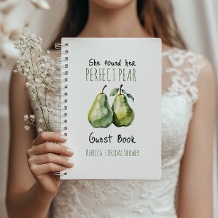 Elegant Perfect Pear Brautparty Gästebuch Notizbuch