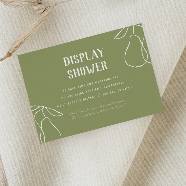 Elegant Perfect Pear Illustration Display Shower Begleitkarte (Von Creator hochgeladen)