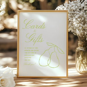 Elegant Perfect Pear Minimal Brautparty Display Poster