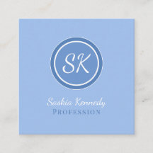 Elegant Periwinkle Blue Beruflich Monogram