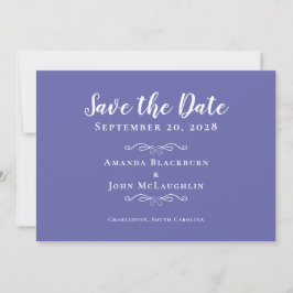 Elegant Periwinkle Delicate Romantische Kalligraph Save The Date