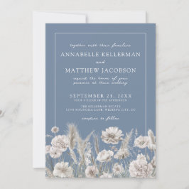 Elegant Periwinkle Wildflower Wedding Einladung
