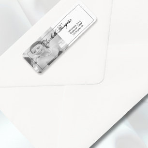 Elegant Personal Foto Schwarz-weiße Adresse