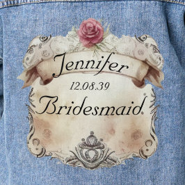 Elegant Personalisiert Floral Bridesmaids Blue Jea Jeansjacke