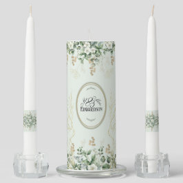 Elegant Personalisiert floral Kerzenset