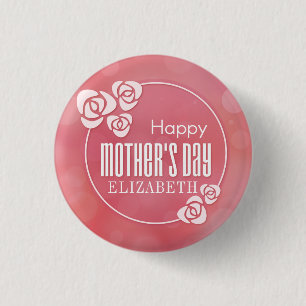 Elegant Personalisiert Happy Mother Day Button But