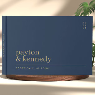 Elegant Personalisiert mit Name Hochzeit Empfang Gästebuch