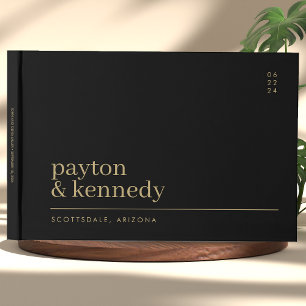 Elegant Personalisiert mit Name Hochzeit Empfang Gästebuch