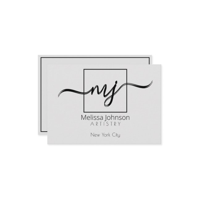 Elegant personalisiert mitteilungskarte (Vorderseite/Rückseite Beispiel)