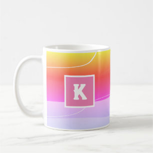 Elegant Personalisiert Monogram Initial Kaffeetasse
