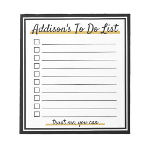 Elegant Personalisiert To do list Notepad Notizblock