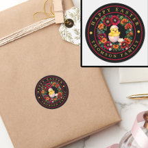 Elegant Personalisiertes Frohe Ostern Küken und Fl
