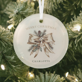 Elegant Personalized Christmas Ornament Aus Glas