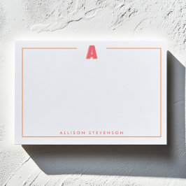 Elegant Personalized Monogram 3D Letter A Initial  Post-it Klebezettel