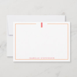 Elegant Personalized Monogram 3D Letter I Initial  Mitteilungskarte