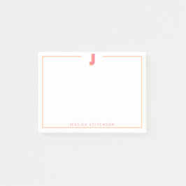 Elegant Personalized Monogram 3D Letter J Initial  Post-it Klebezettel