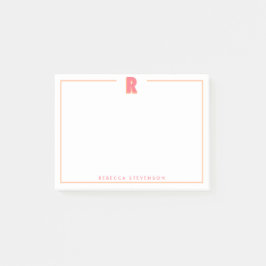 Elegant Personalized Monogram 3D Letter R Initial  Post-it Klebezettel