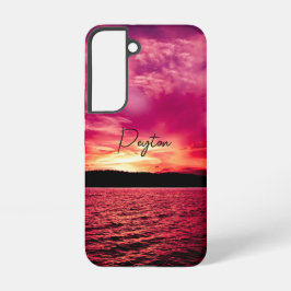 Elegant Personalized Name Dusk Sunset Water Samsung Galaxy Hülle