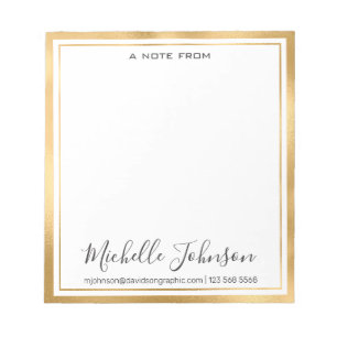 Elegant Personalized Name From The Desk Of Notizblock