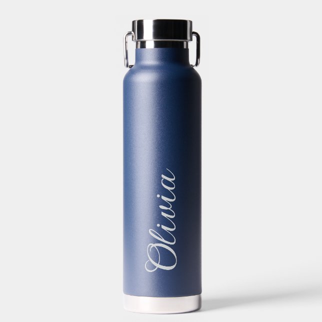 Elegant Personalized Name Script Water Bottle Trinkflasche (Vorne)
