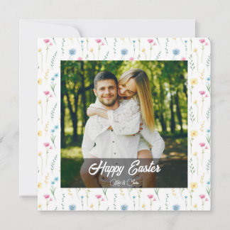 Elegant Personalized Photo Happy Easter Feiertagskarte