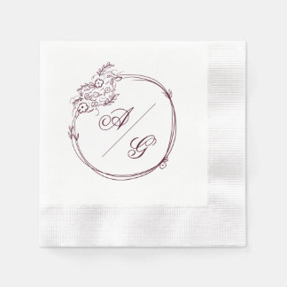 Elegant Personalized Wedding Napkin Serviette