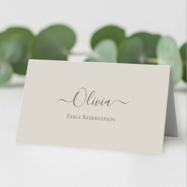 Elegant Personalized Wedding Place Card –  Simple  Platzkarte (Von Creator hochgeladen)