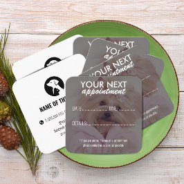 Elegant Pet Care Appointment Card with Logo Terminkarte
