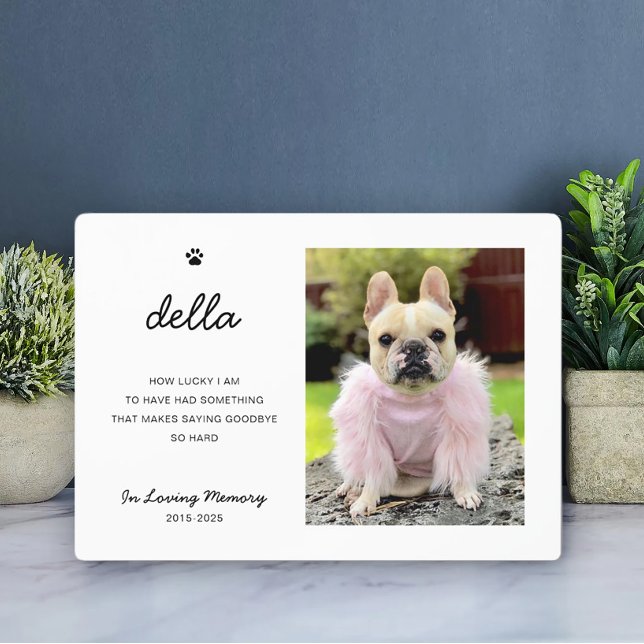Elegant Pet Memorial | Photo Keepsake Fotoplatte (Von Creator hochgeladen)