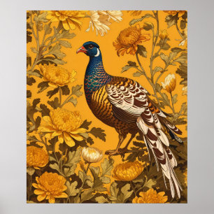 Elegant Pheasant William Morris Inspiriert Poster