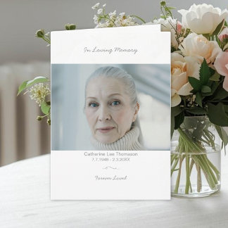 Elegant Photo Funeral Order Of Service Program Programm