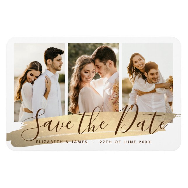 Elegant Photo Save The Date Magnet Invitation (Horizontal)