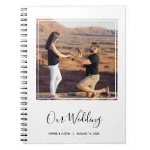 Elegant Photo Wedding Notebook Notizblock