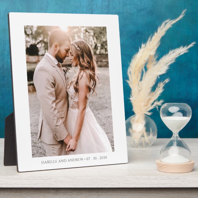 Elegant Photo Wedding Portrait Keepsake Fotoplatte (Seite)