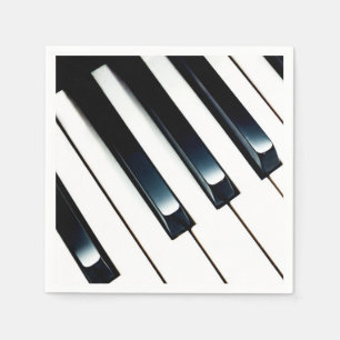 Elegant Piano Keys Paper Serviette