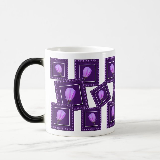 Elegant Pink and Purple Spring Blossom Floral Tasse (Links)