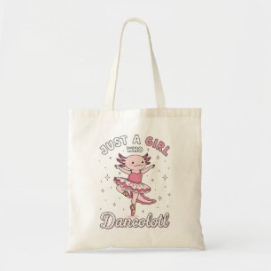 Elegant Pink Axolotl Ballerina Tragetasche