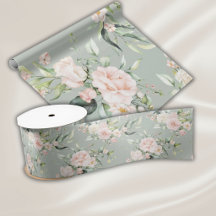 Elegant Pink Blush Eucalyptus Green