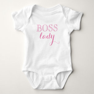 Elegant Pink Boss Lady Girl Baby Strampler