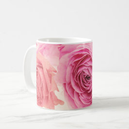 Elegant pink bouquets kaffeetasse