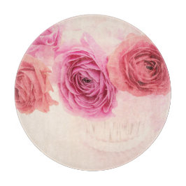 Elegant pink bouquets schneidebrett