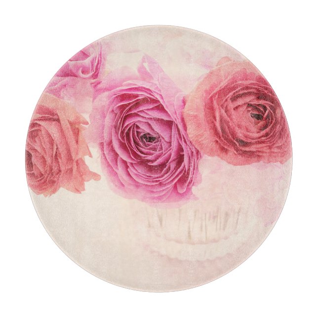 Elegant pink bouquets schneidebrett (Vorderseite)
