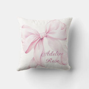 Elegant Pink Bow Baby Girl Kissen
