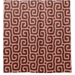 Elegant pink &brown Abstract pattern Duschvorhang