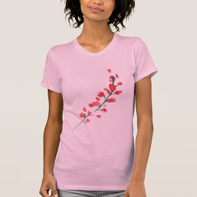 Elegant Pink Cherry Blossom Branch T-Shirt – Japan (Vorderseite)