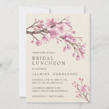 Elegant Pink Cherry Blossom Bridal Luncheon