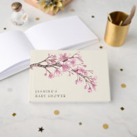 Elegant Pink Cherry Blossom Girl Baby Shower