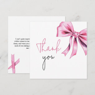 Elegant Pink Coquette Bow Sweet 16 Geburtstag Dankeskarte