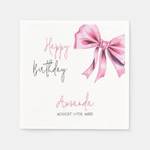 Elegant Pink Coquette Bow Sweet 16 Geburtstag